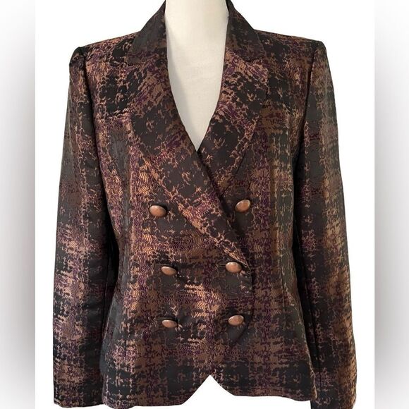 Body by Victoria metallic double breasted fitted blazer - Picture 1 of 7